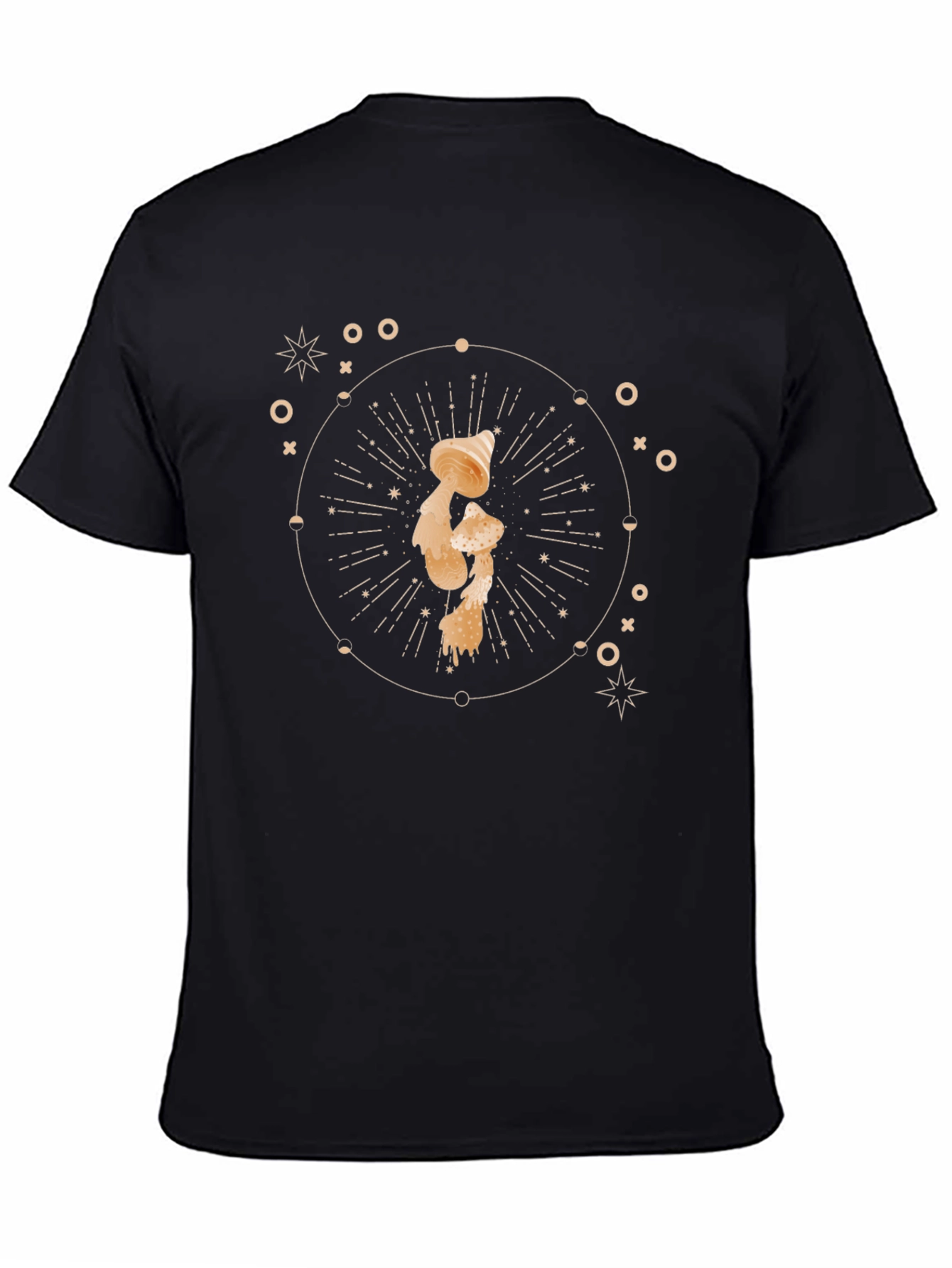 Mystic Mushroom Graphic Tee - Mens Black T-Shirt