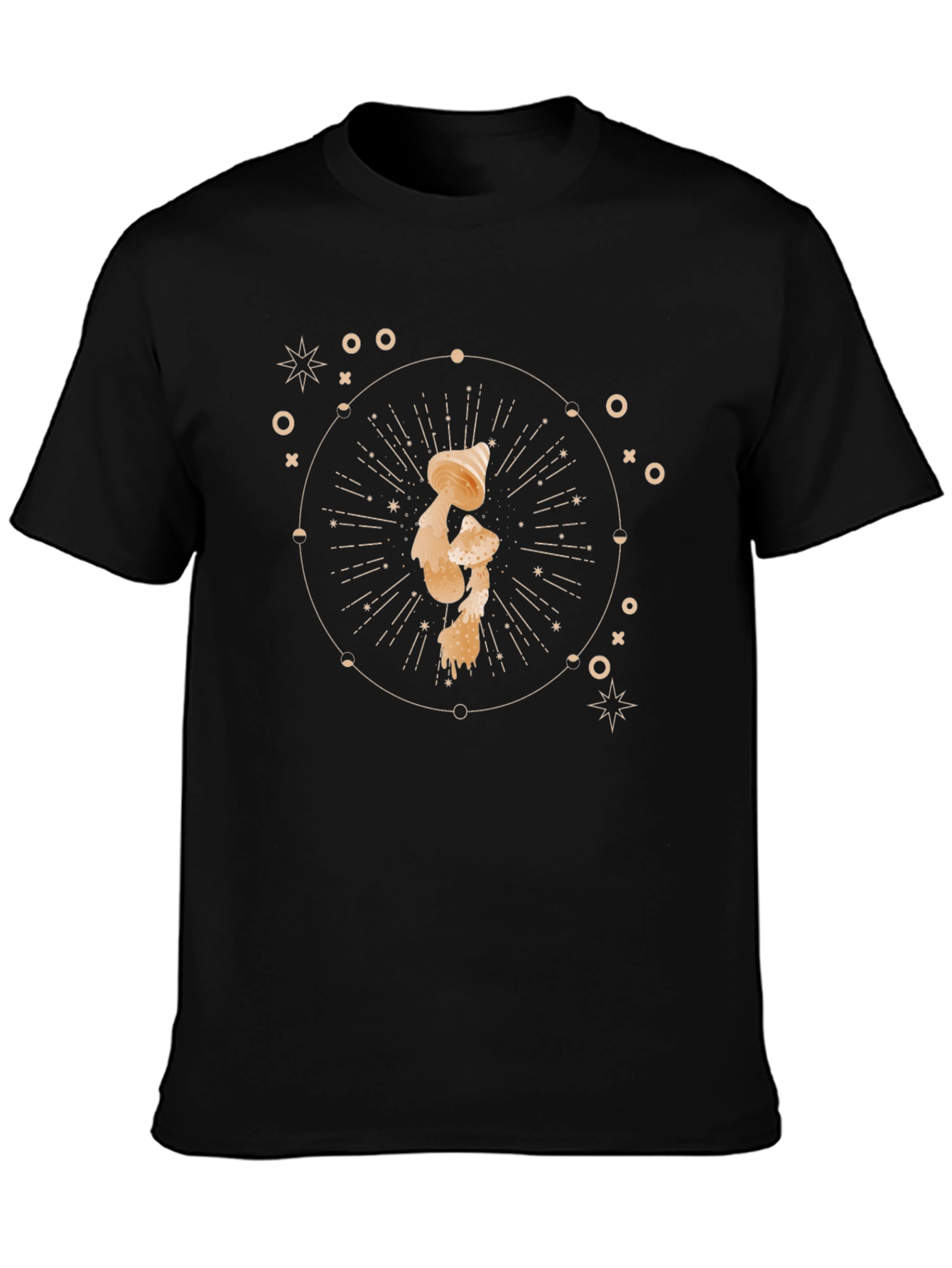 Mystic Mushroom Graphic Tee - Mens Black T-Shirt