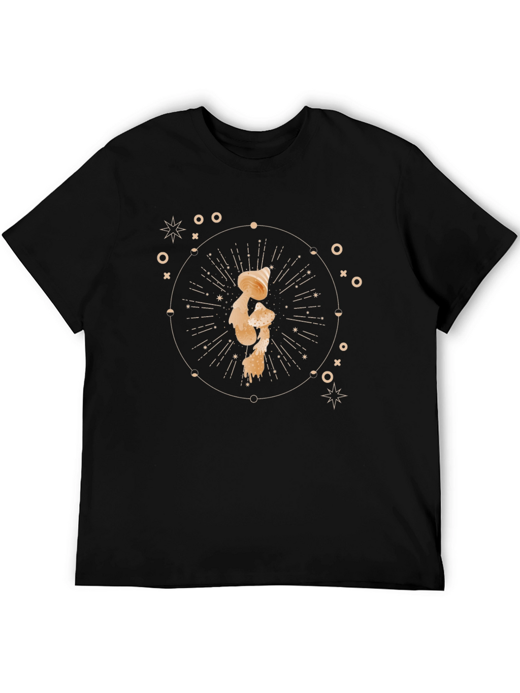 Mystic Mushroom Graphic Tee - Mens Black T-Shirt