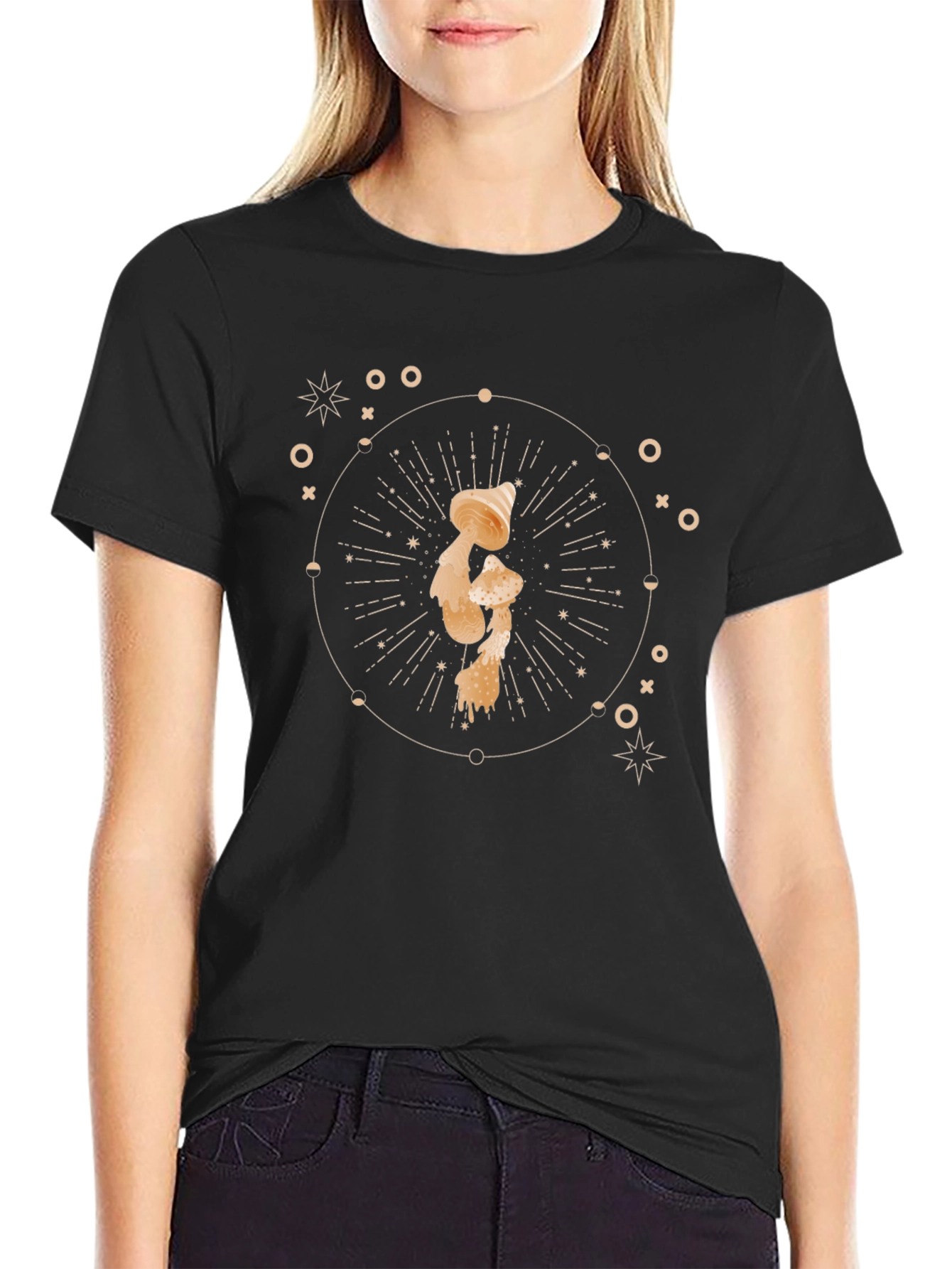 Mystic Mushroom Graphic Tee - Mens Black T-Shirt
