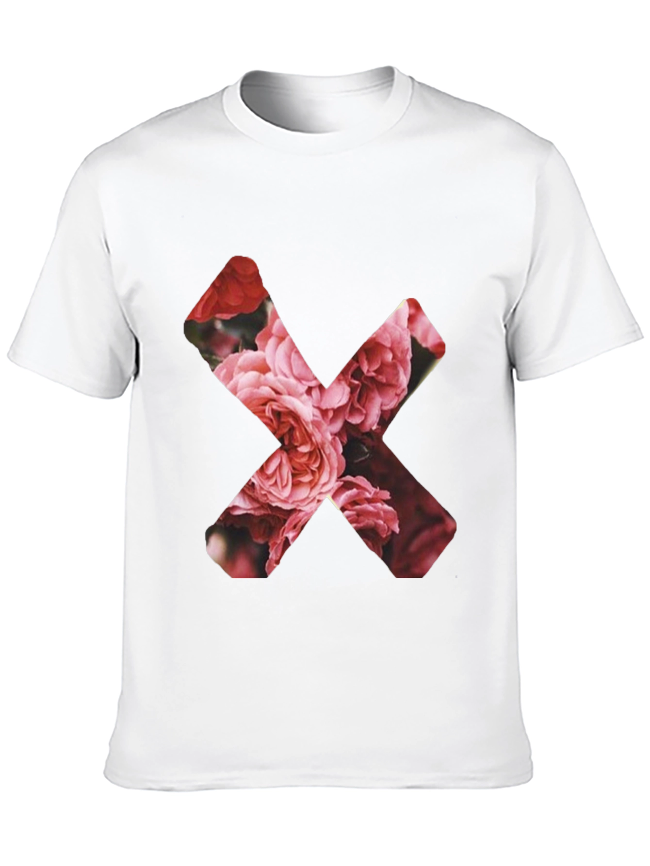 Floral X Graphic Black T-Shirt