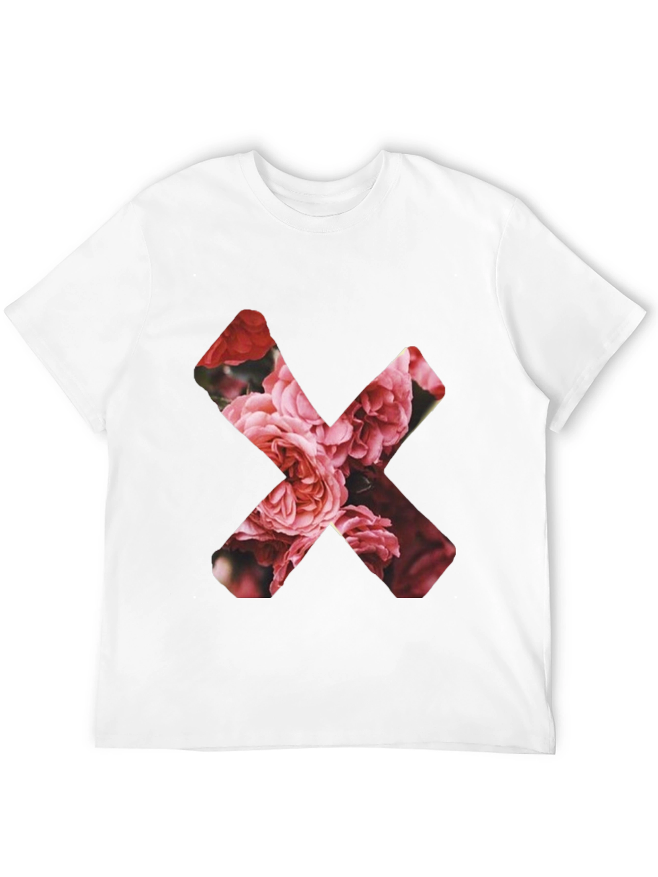 Floral X Graphic Black T-Shirt