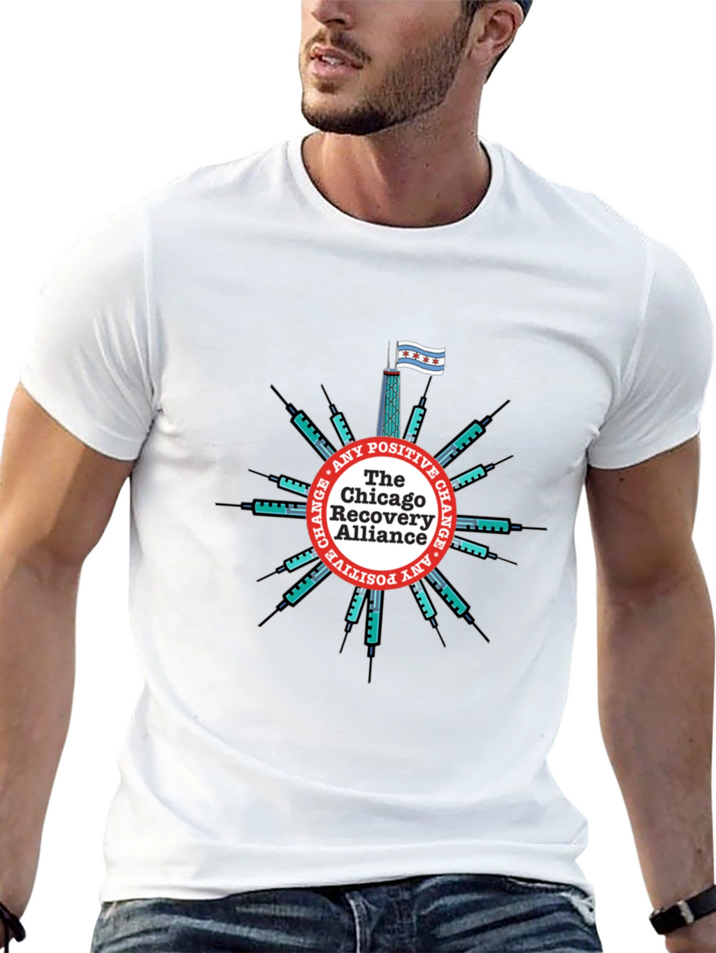 Chicago Recovery Alliance T-Shirt - Positive Change Advocate Tee