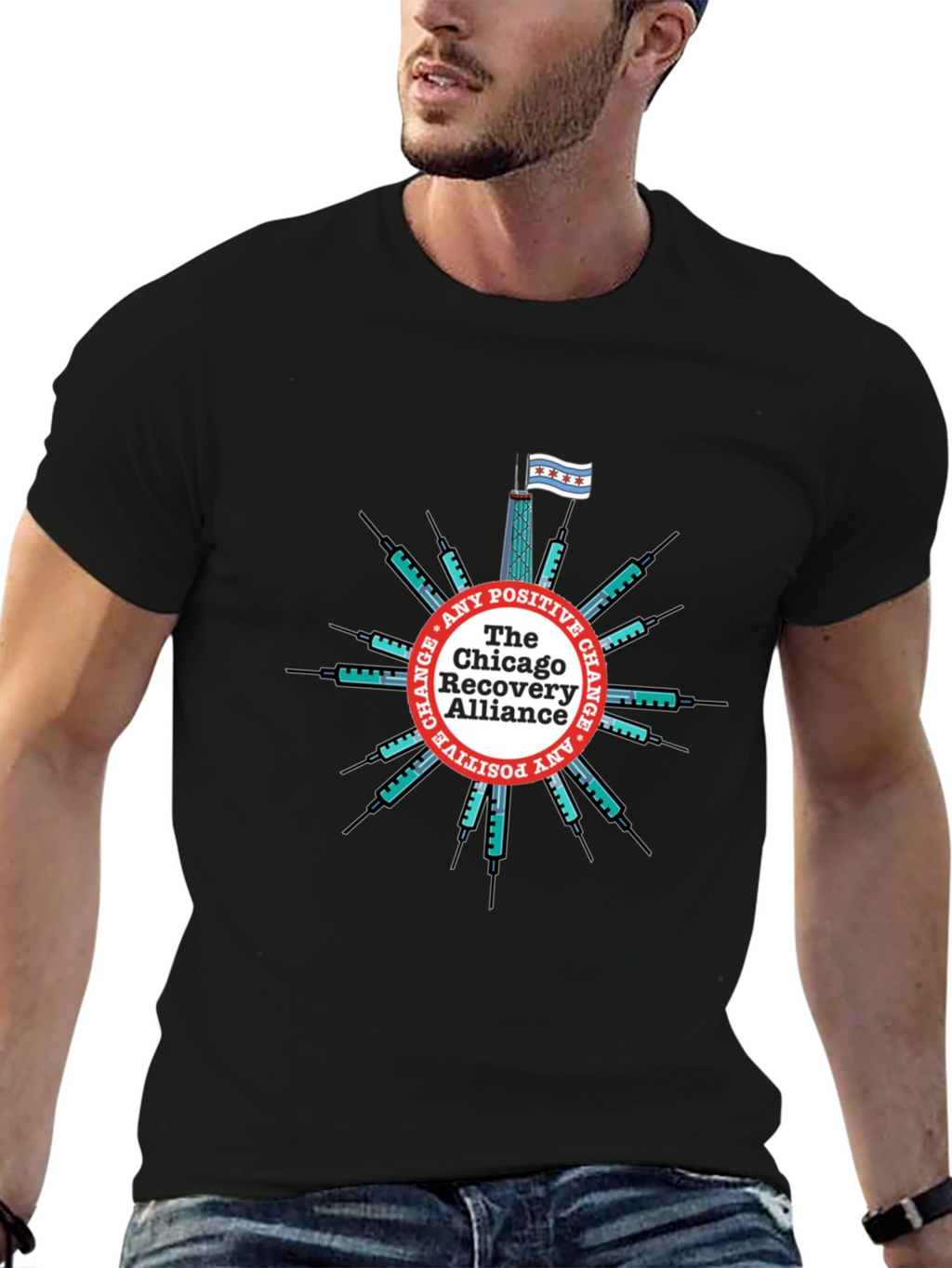 Chicago Recovery Alliance T-Shirt - Positive Change Advocate Tee