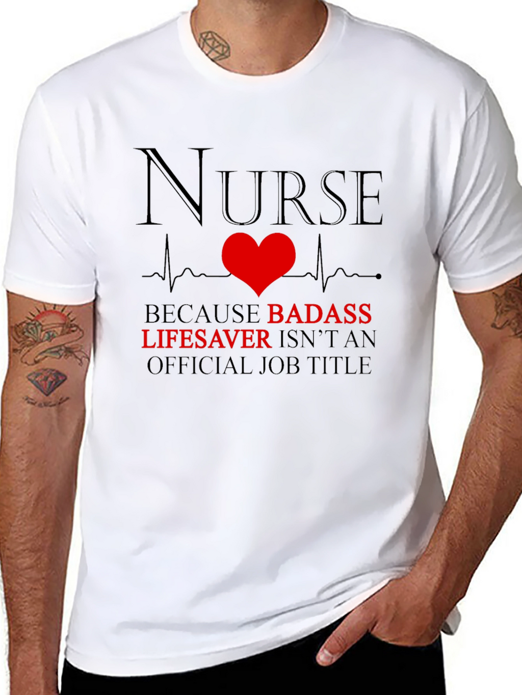 Nurse Badass Lifesaver Graphic T-Shirt