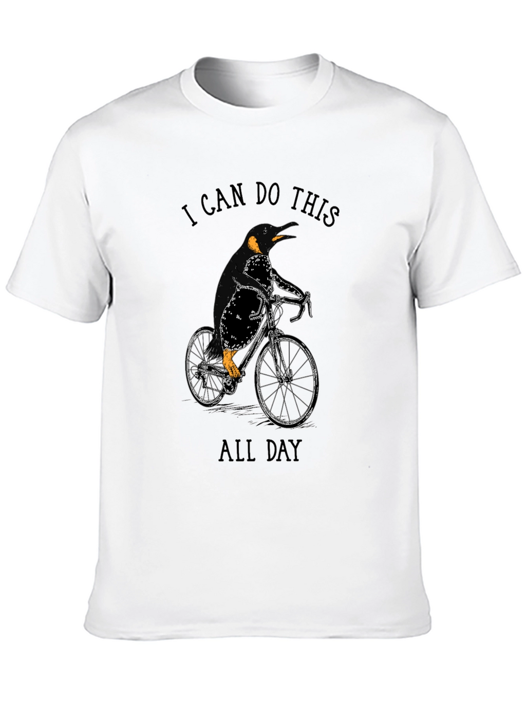 Penguin Cyclist Black T-Shirt