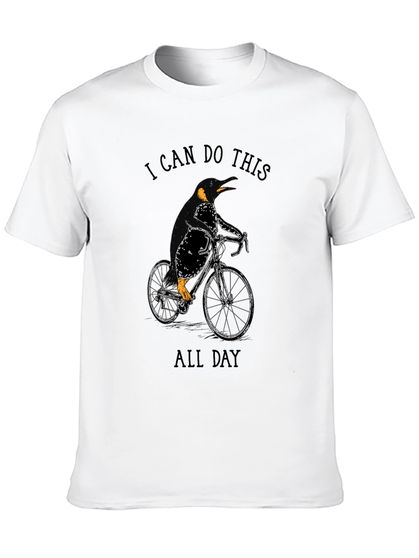 Penguin Cyclist Black T-Shirt