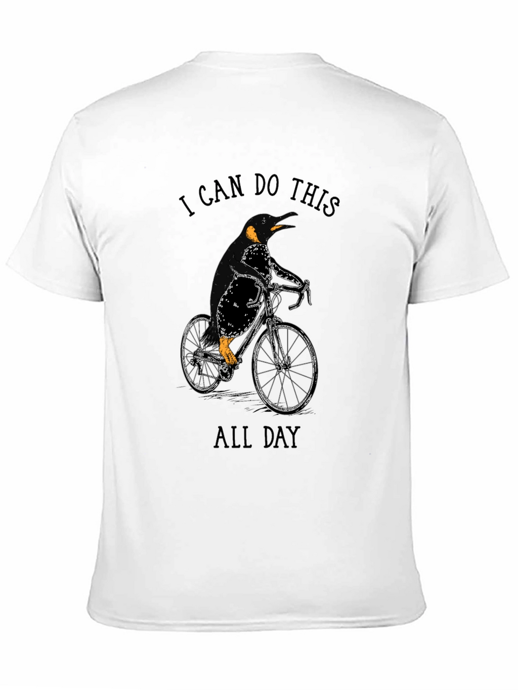 Penguin Cyclist Black T-Shirt