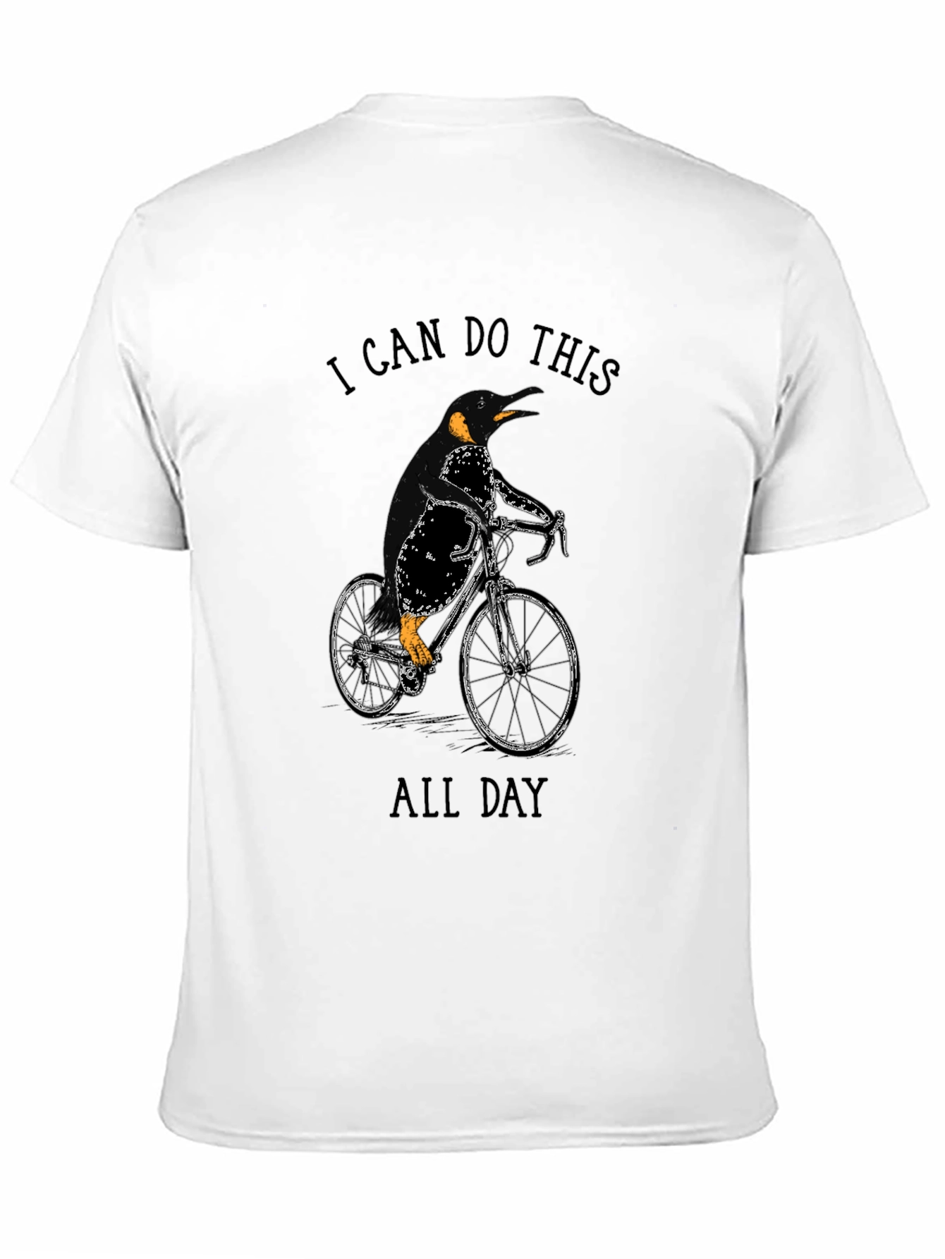 Penguin Cyclist Black T-Shirt