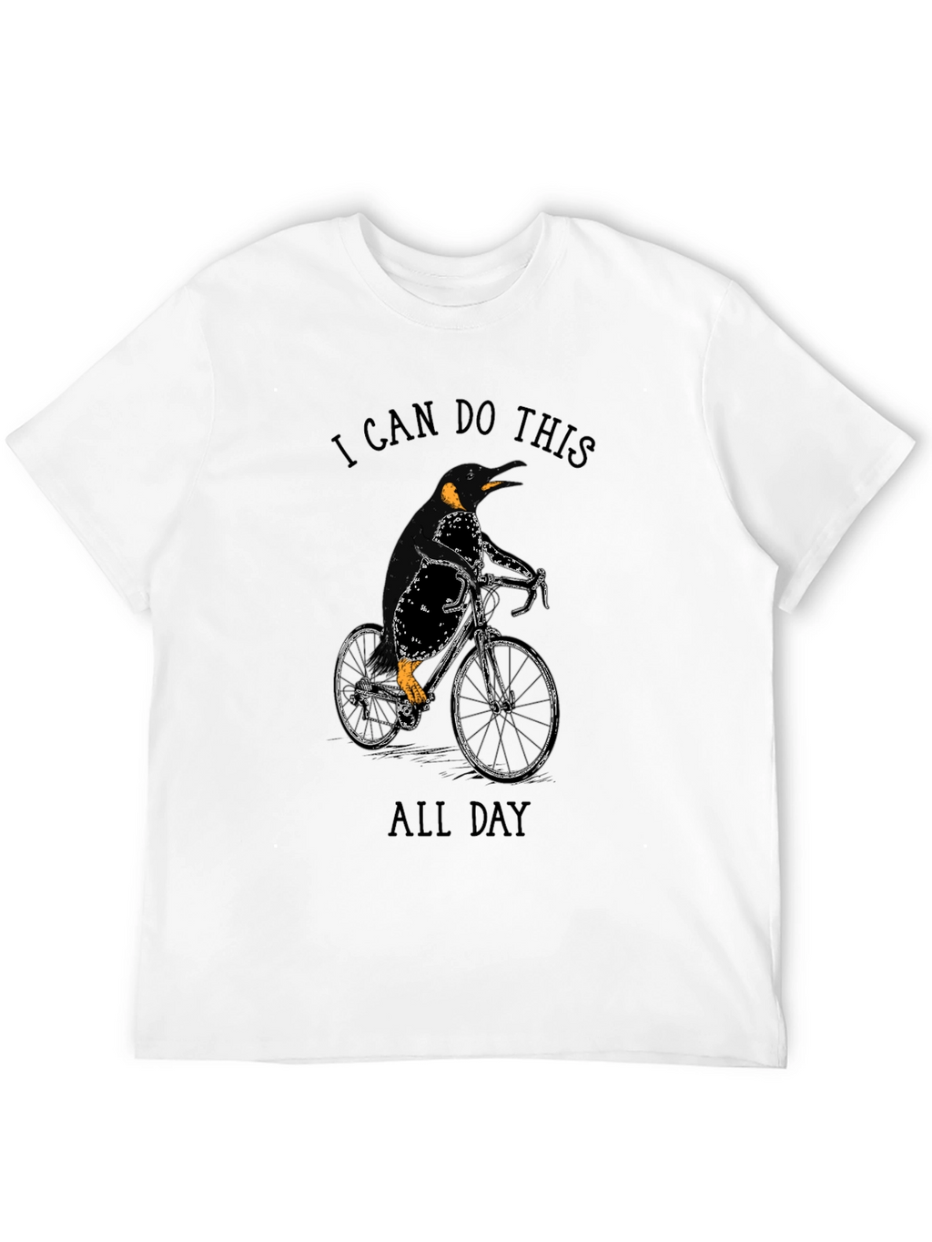 Penguin Cyclist Black T-Shirt