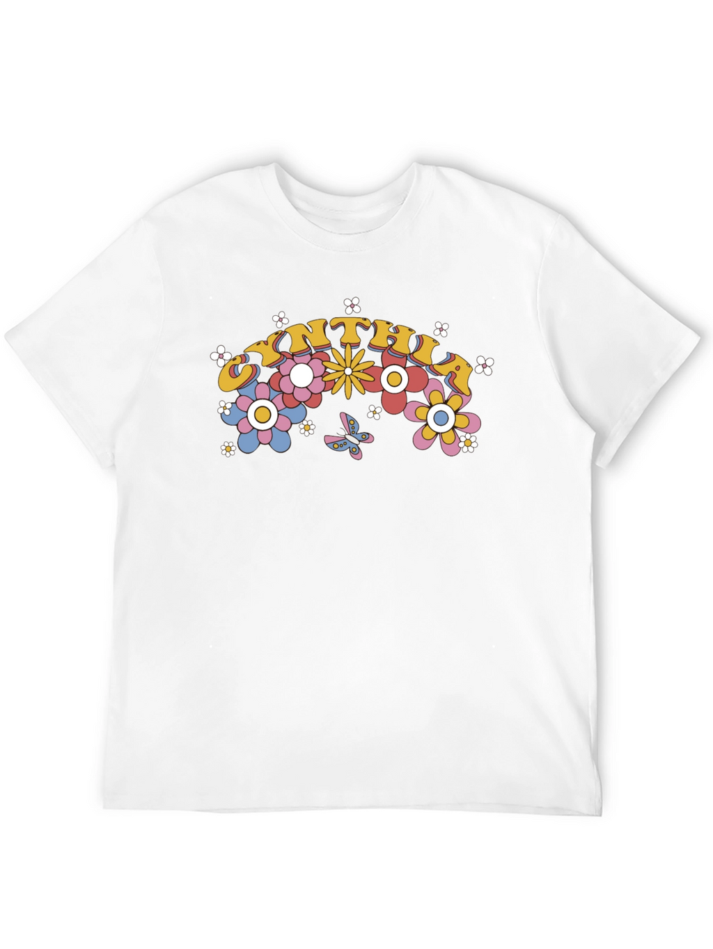 Cynthia Floral Graphic T-Shirt Retro Style