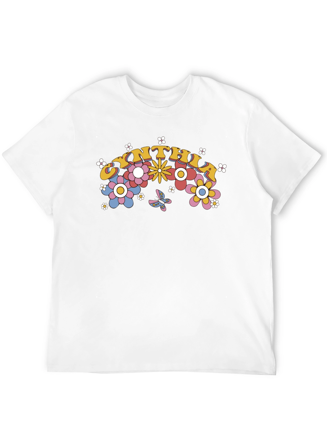 Cynthia Floral Graphic T-Shirt Retro Style