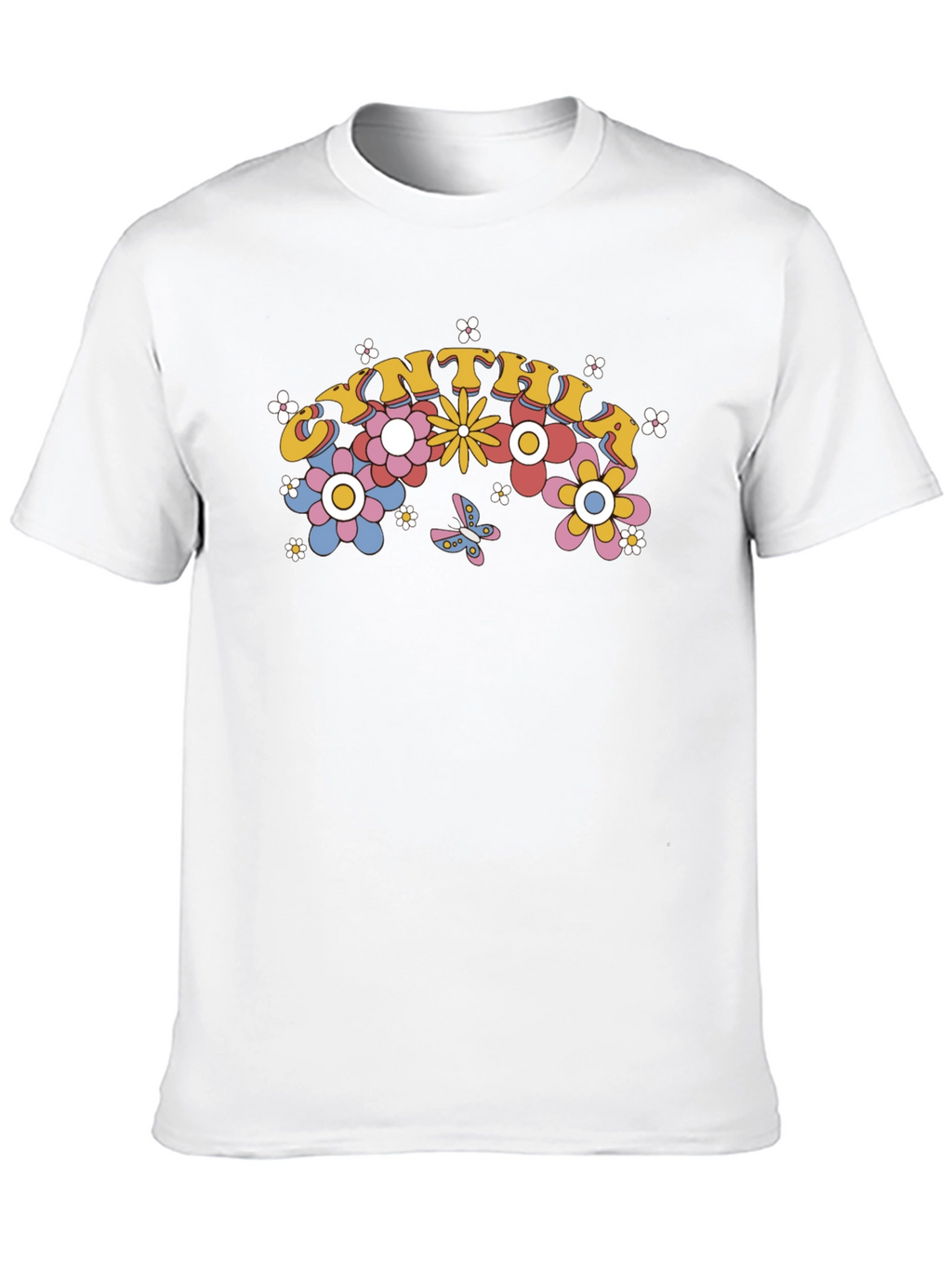Cynthia Floral Graphic T-Shirt Retro Style