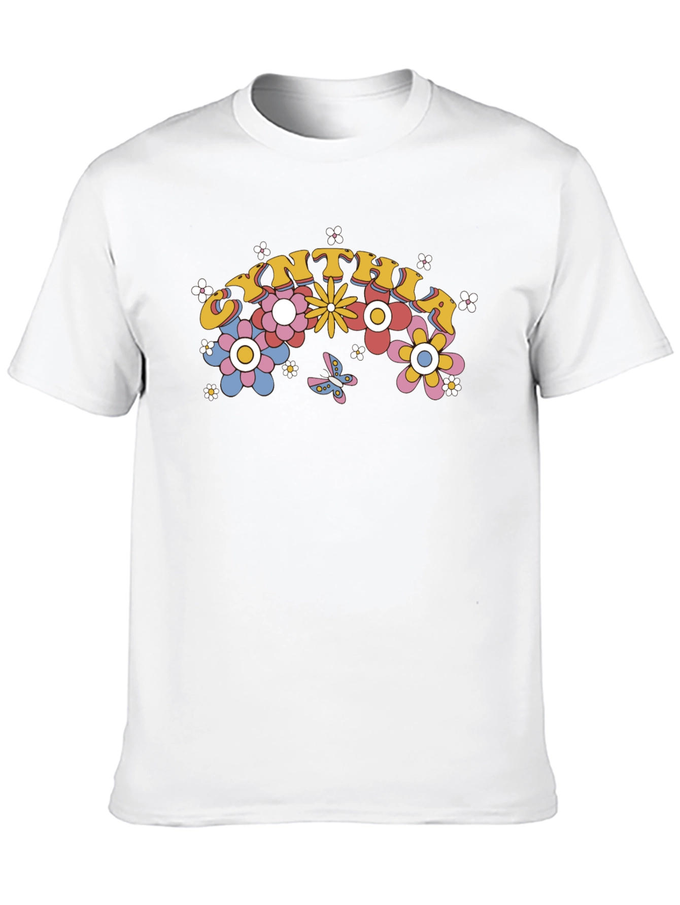 Cynthia Floral Graphic T-Shirt Retro Style