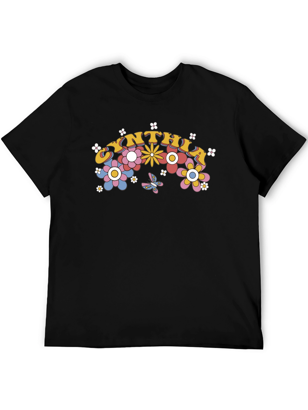 Cynthia Floral Graphic T-Shirt Retro Style