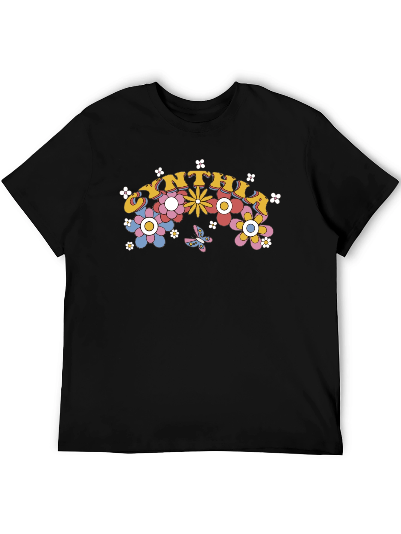 Cynthia Floral Graphic T-Shirt Retro Style