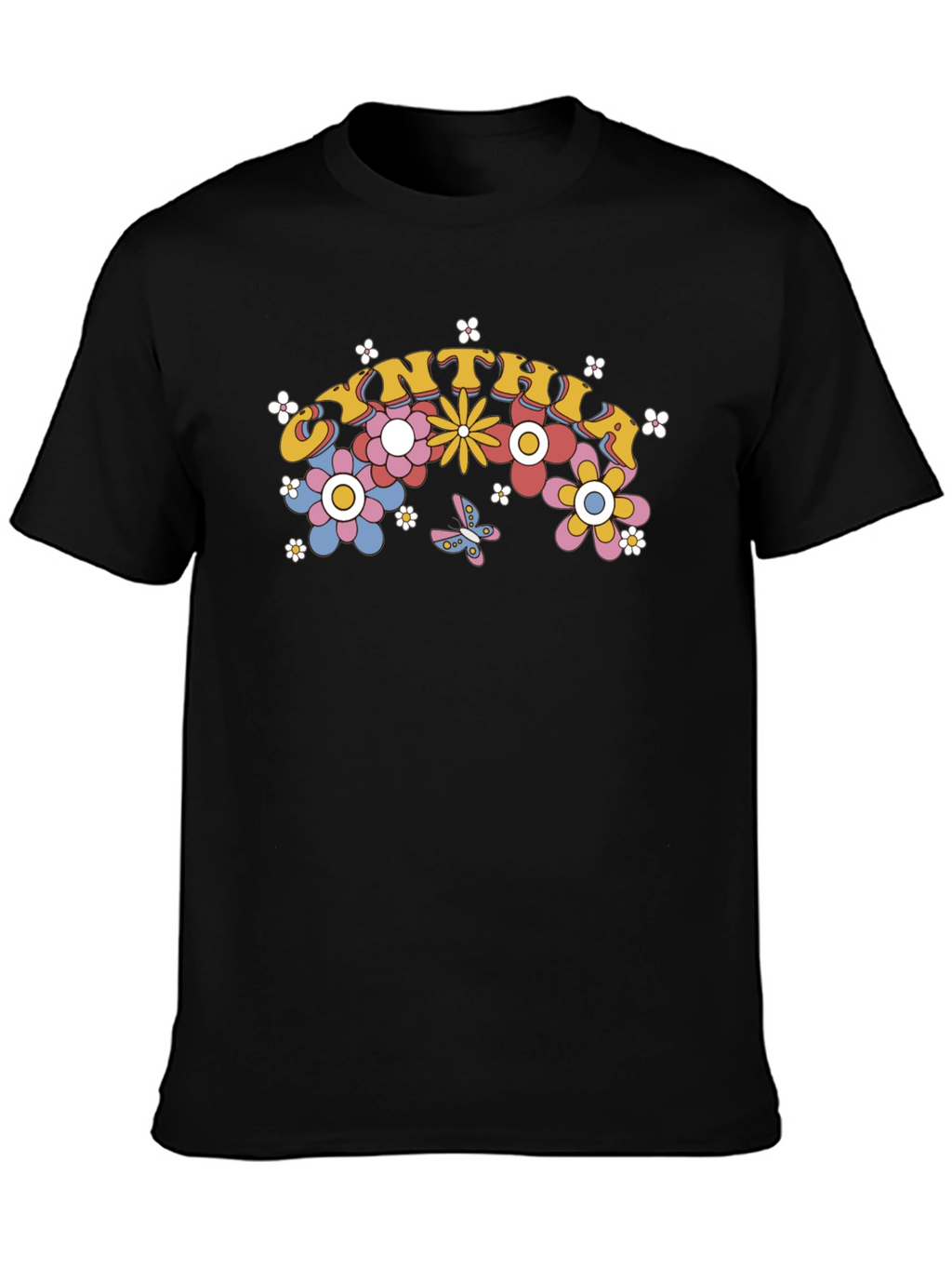 Cynthia Floral Graphic T-Shirt Retro Style