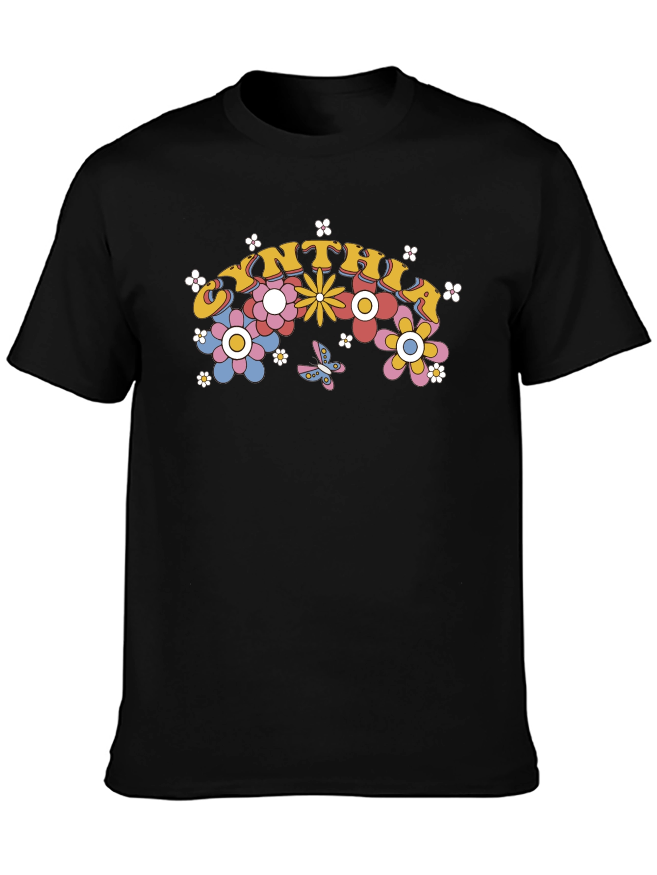 Cynthia Floral Graphic T-Shirt Retro Style