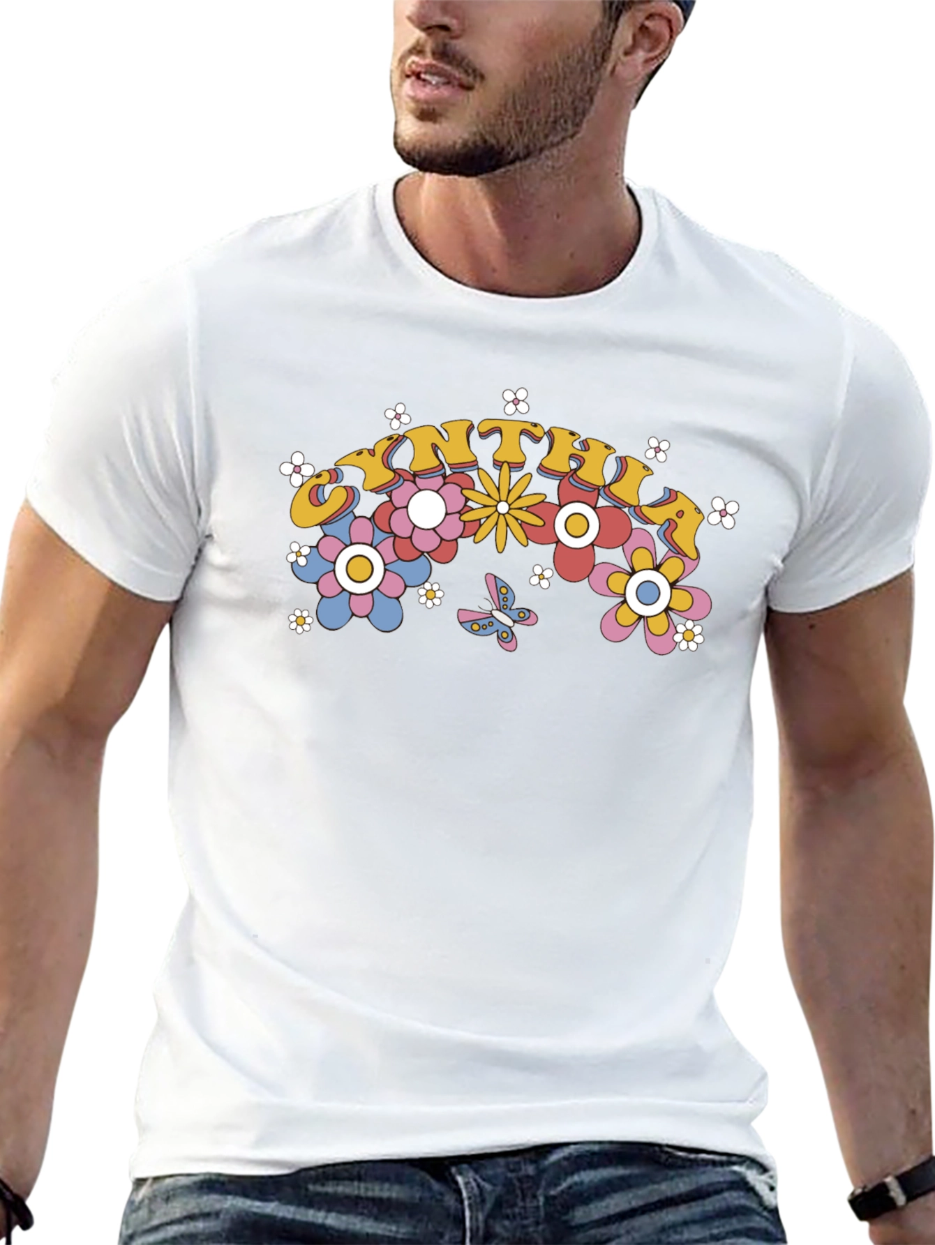 Cynthia Floral Graphic T-Shirt Retro Style