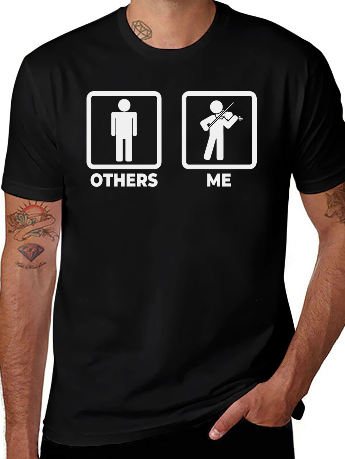 Funny Violinist T-Shirt - Others vs Me