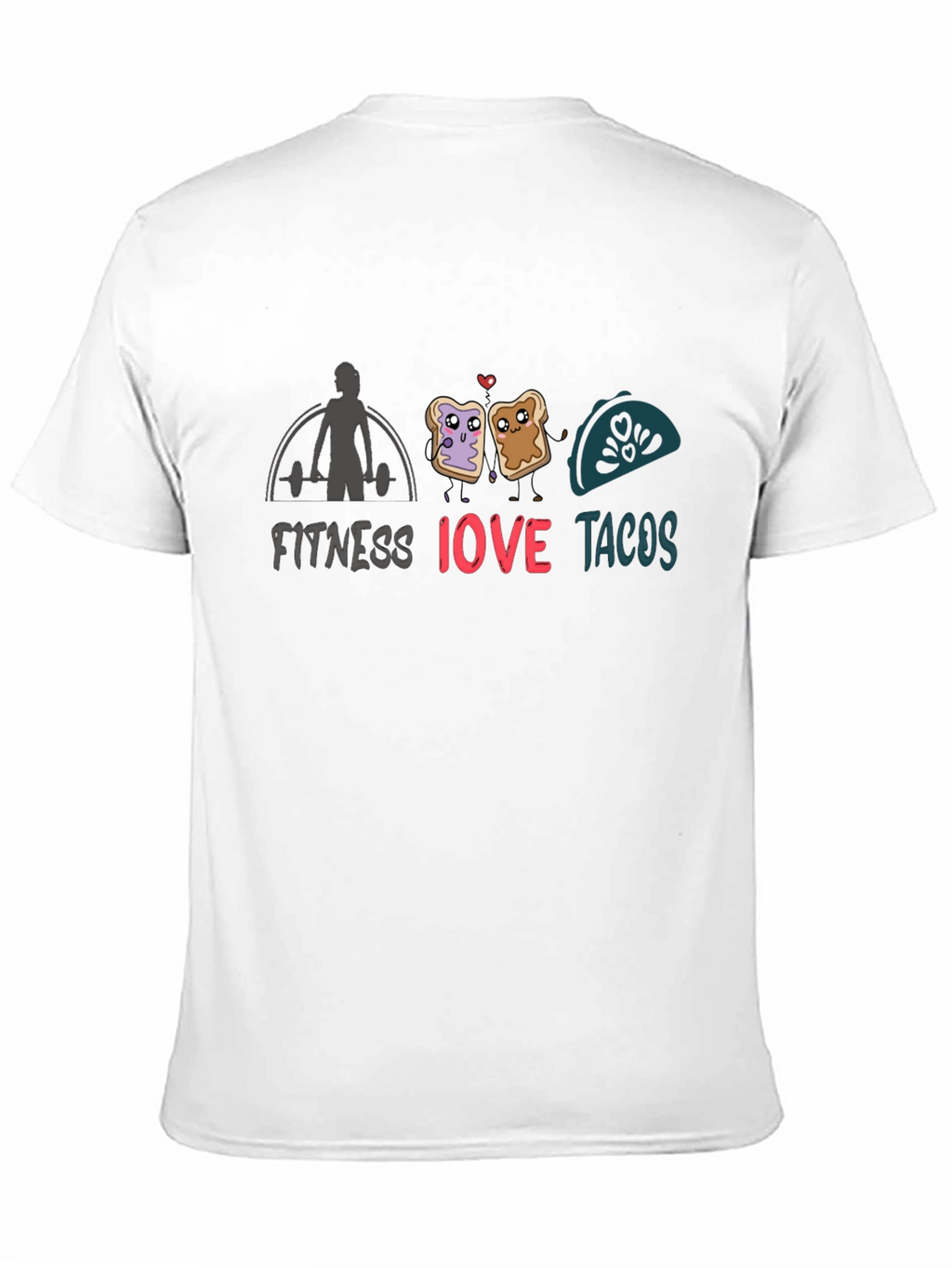 Fitness Love Tacos T-Shirt - Black