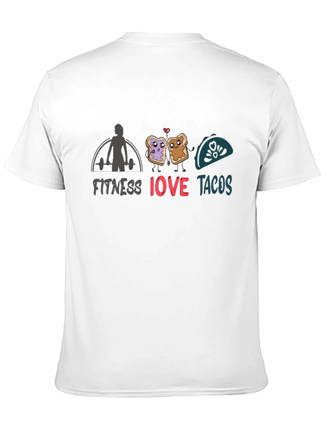 Fitness Love Tacos T-Shirt - Black