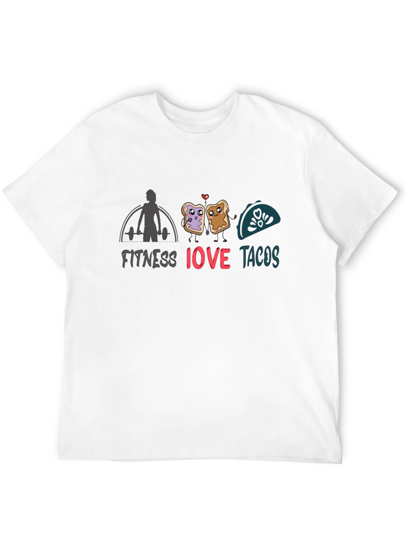 Fitness Love Tacos T-Shirt - Black