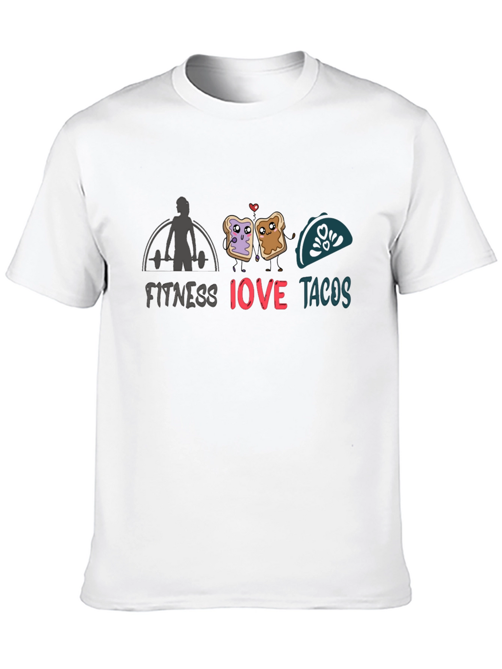 Fitness Love Tacos T-Shirt - Black