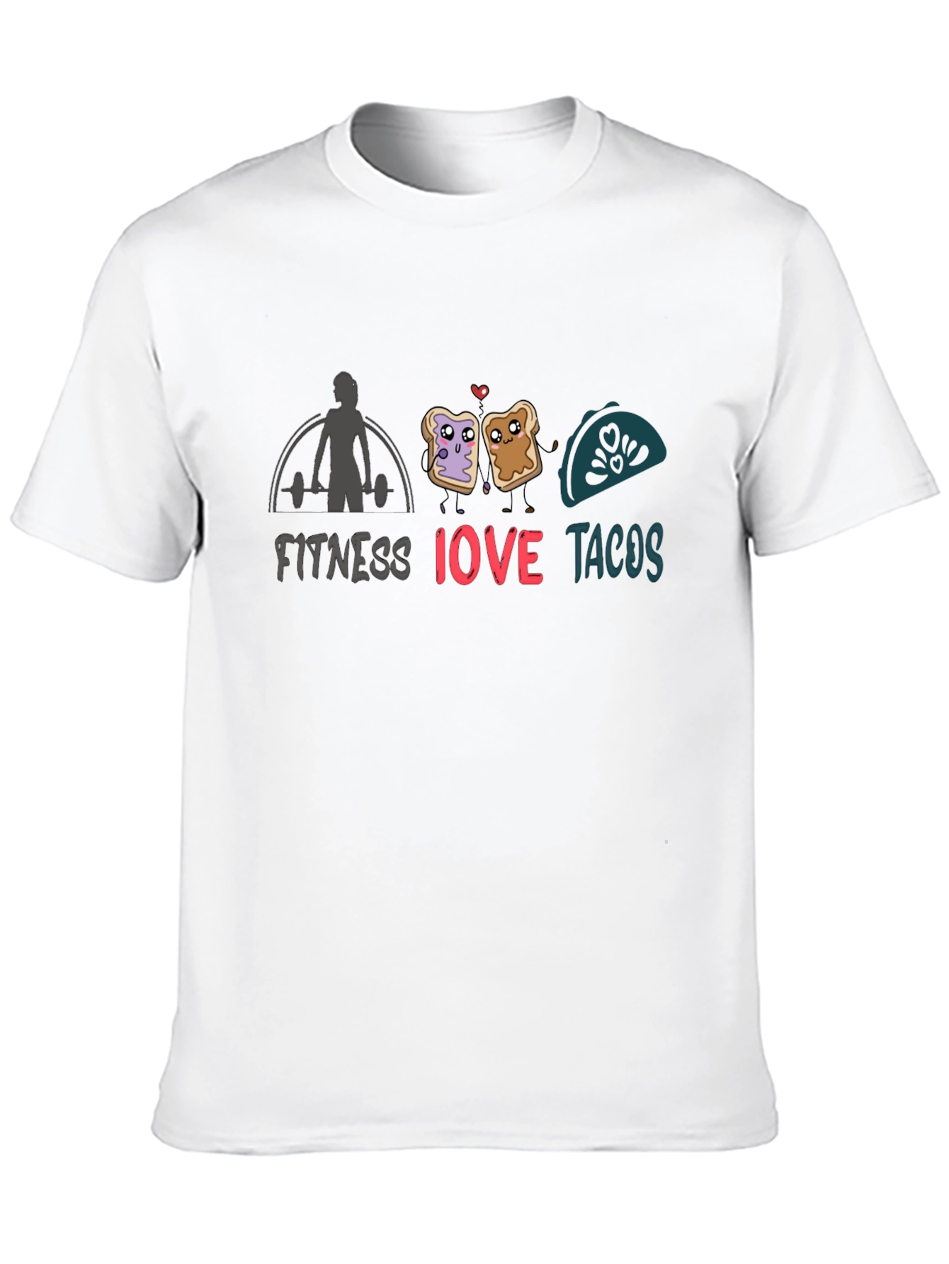 Fitness Love Tacos T-Shirt - Black