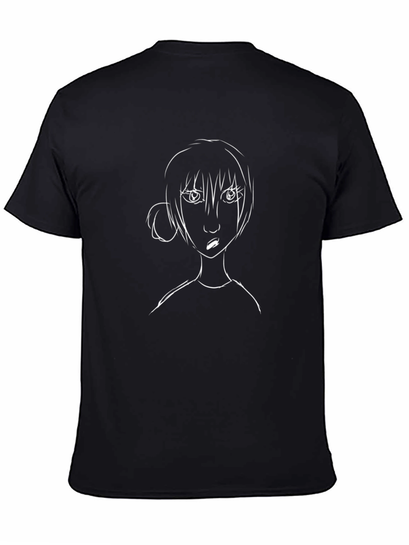 Anime Girl Graphic Black T-Shirt
