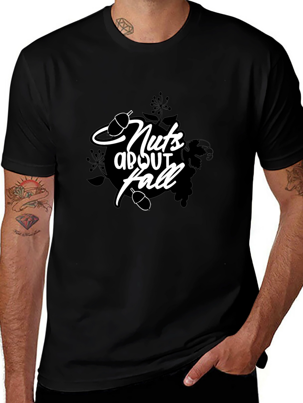 Nuts About Fall T-Shirt - Black