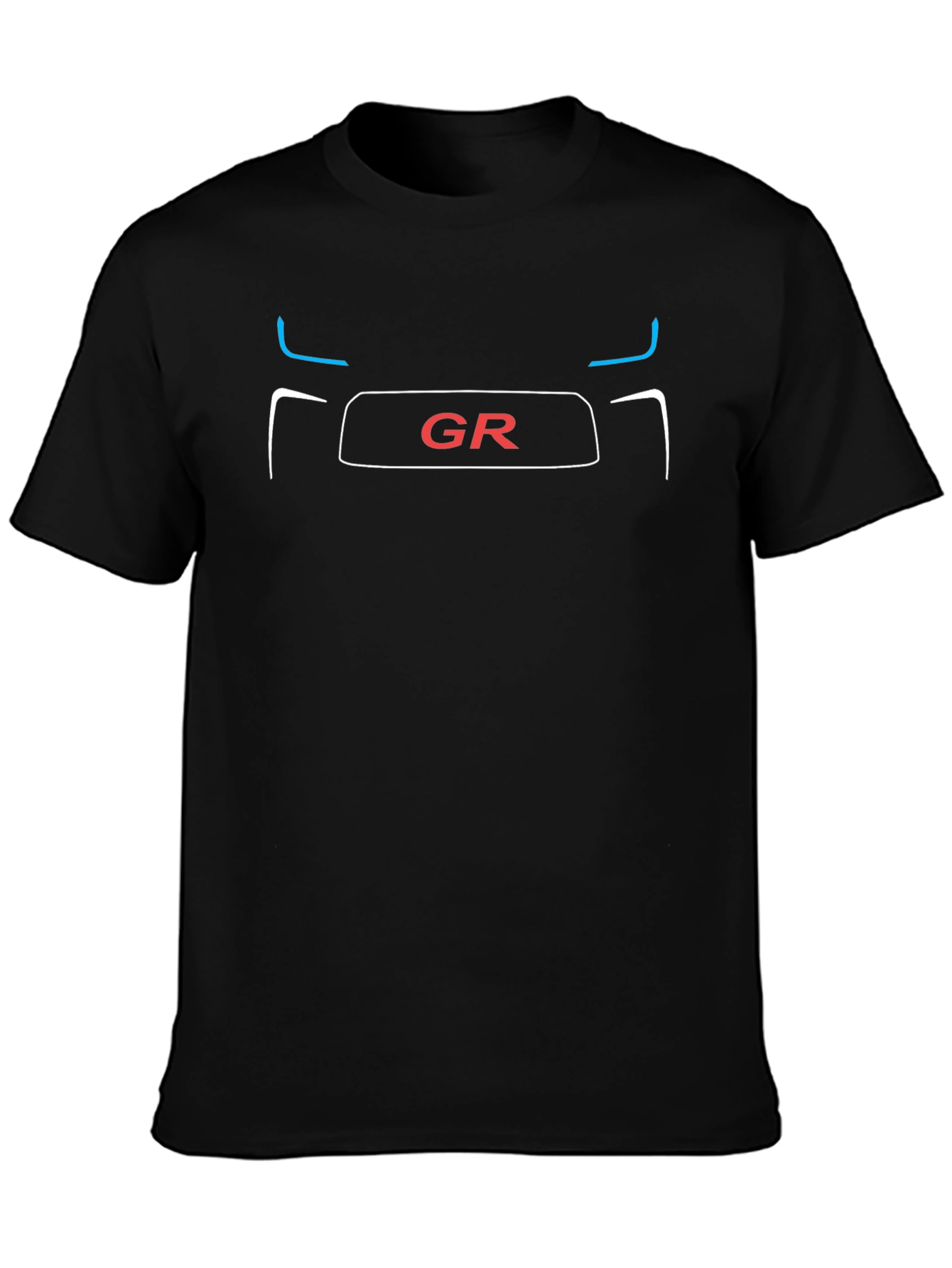 GR Car Graphic Tee - Black Cotton T-Shirt