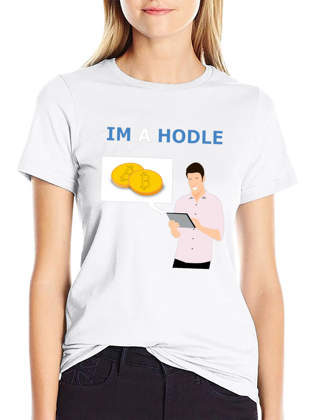 Im a HODLer Bitcoin Crypto Black T-Shirt