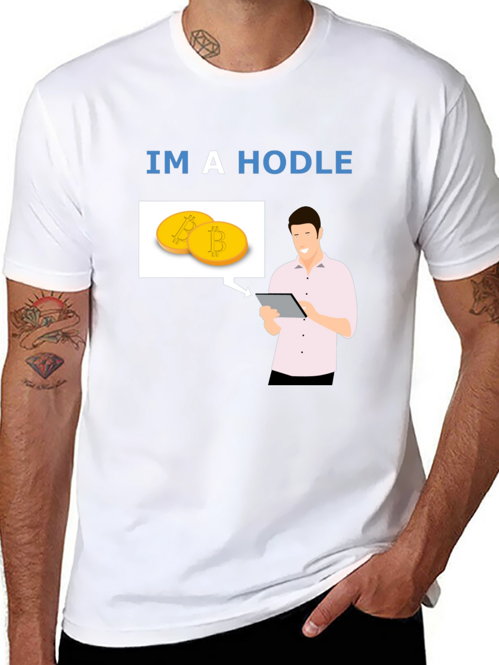 Im a HODLer Bitcoin Crypto Black T-Shirt