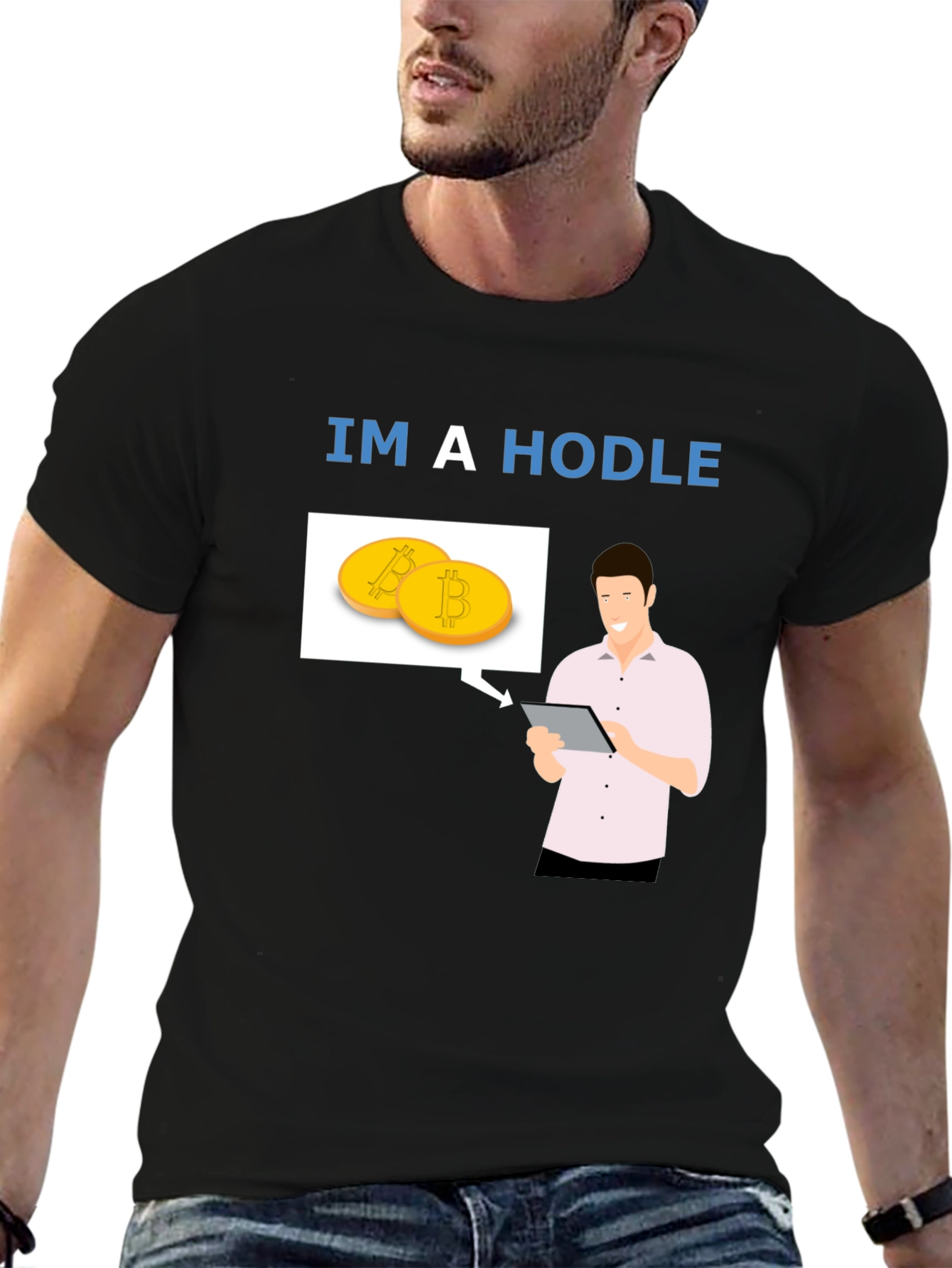 Im a HODLer Bitcoin Crypto Black T-Shirt