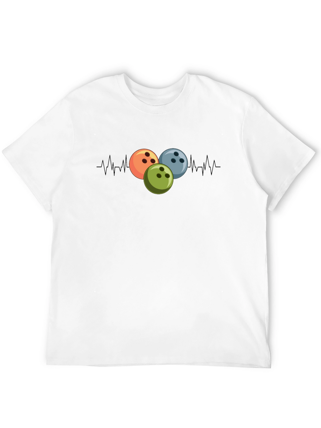 Bowling Heartbeat Black T-Shirt