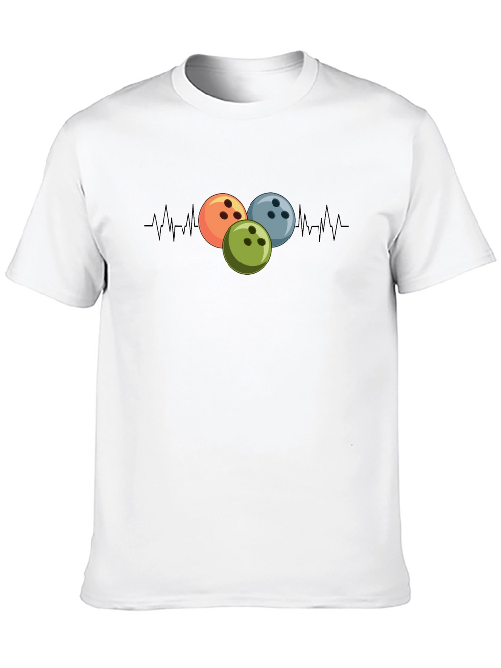Bowling Heartbeat Black T-Shirt