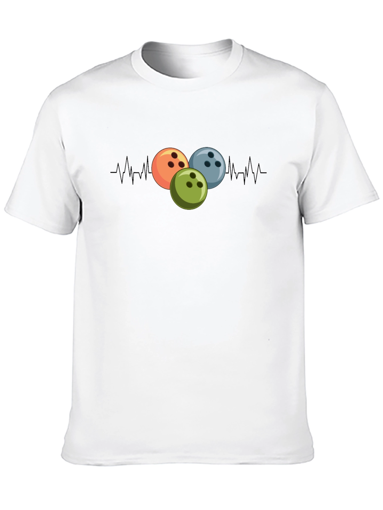 Bowling Heartbeat Black T-Shirt