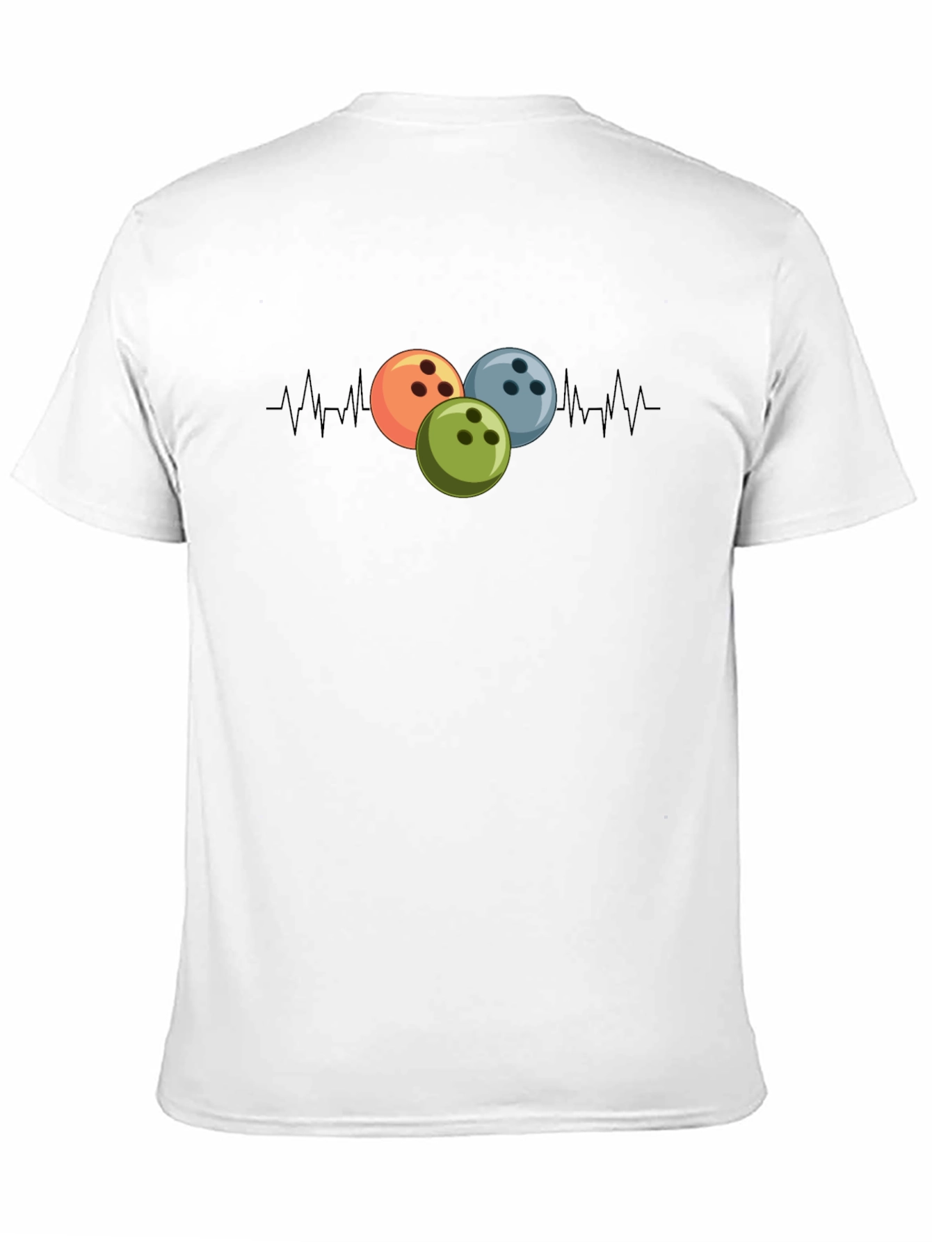 Bowling Heartbeat Black T-Shirt