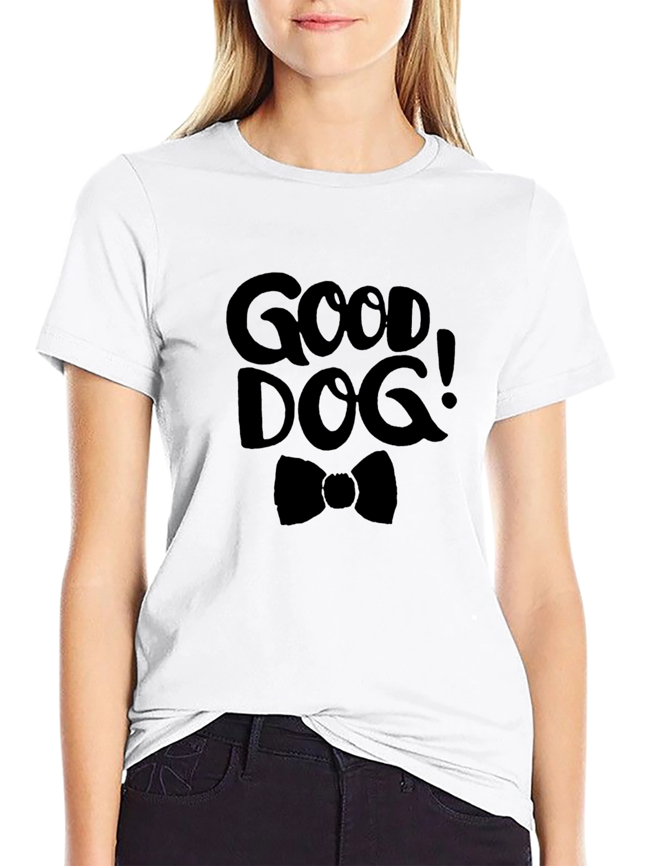 Good Dog Graphic Tee - Black Cotton T-Shirt