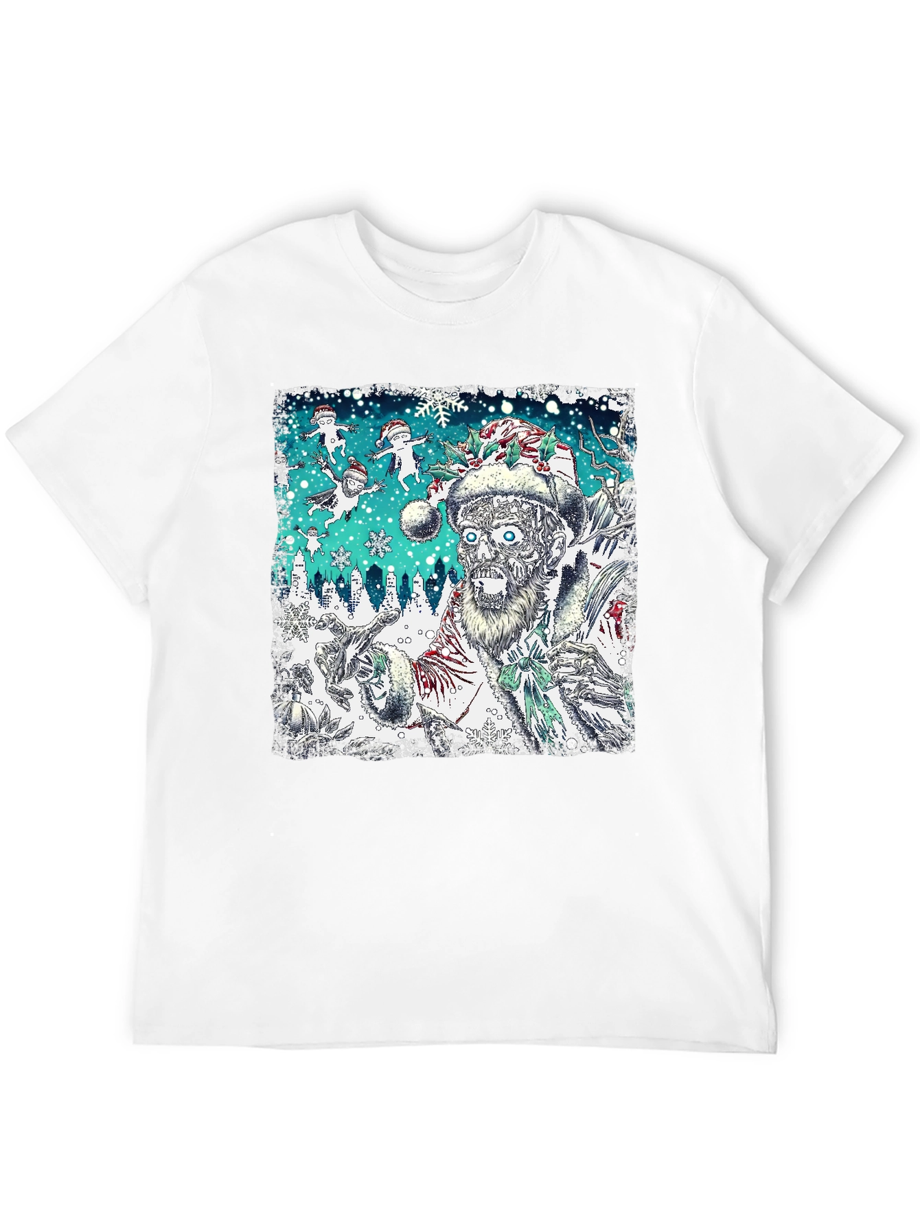 Zombie Santa Christmas Graphic Tee