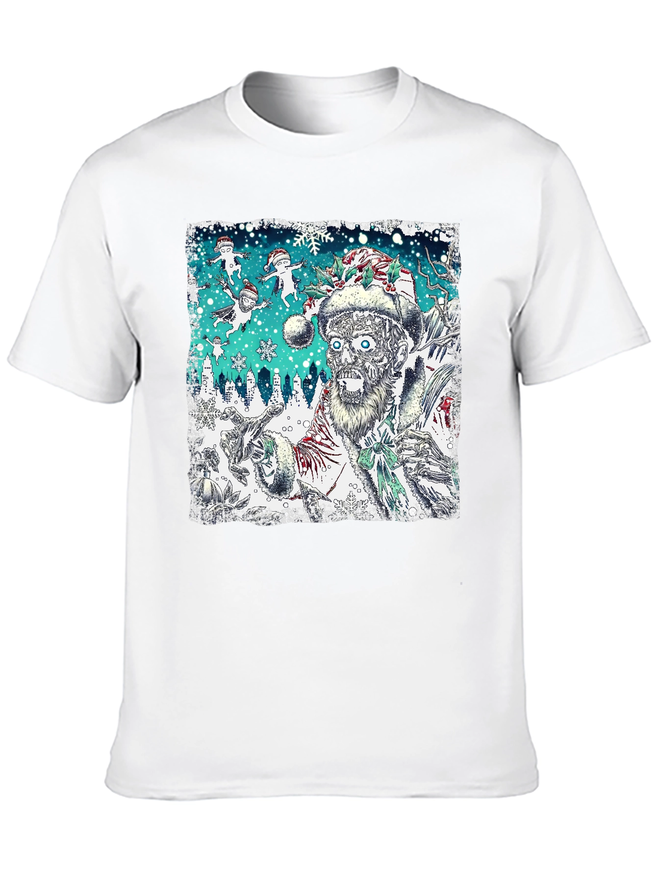 Zombie Santa Christmas Graphic Tee
