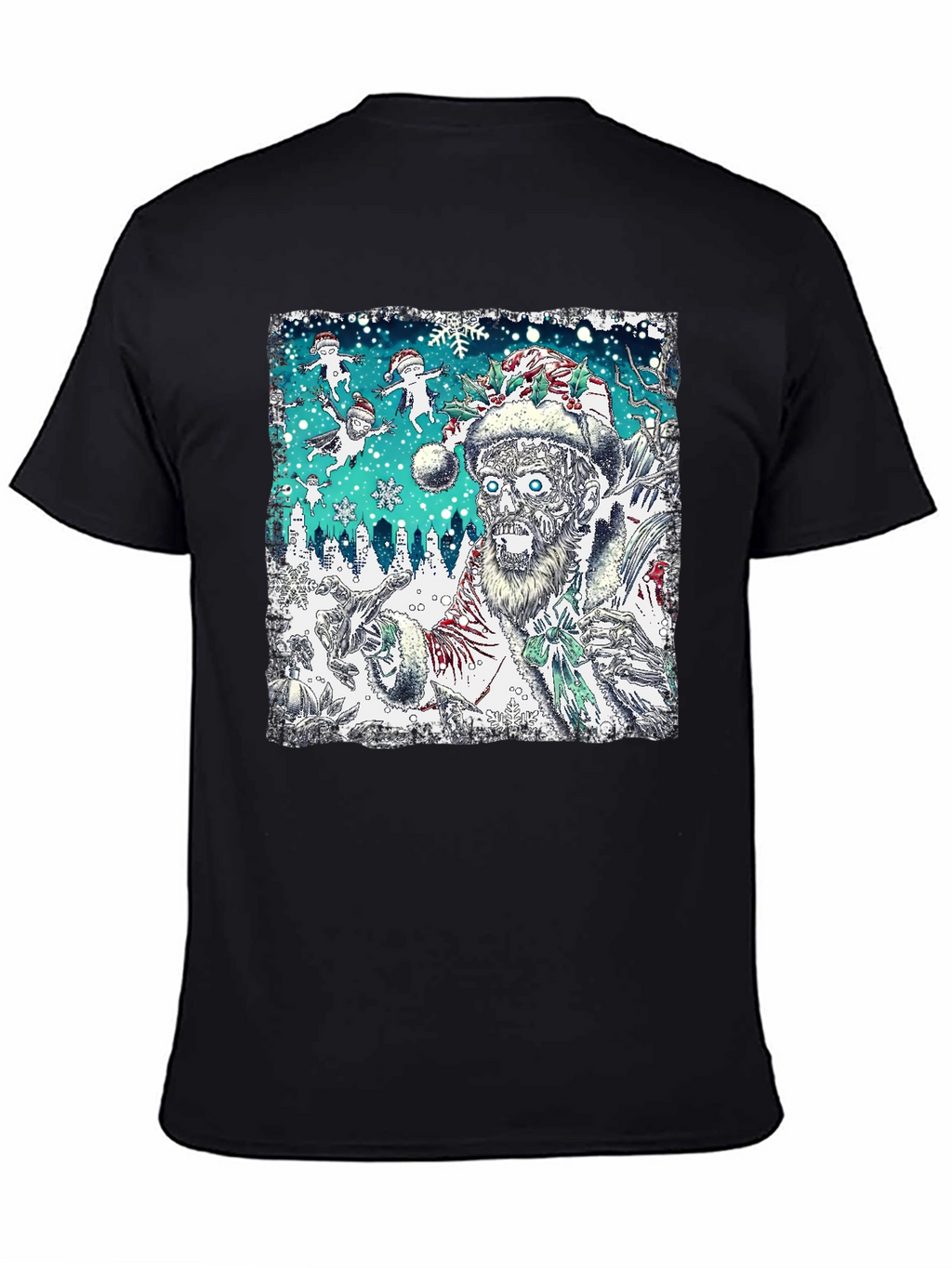 Zombie Santa Christmas Graphic Tee