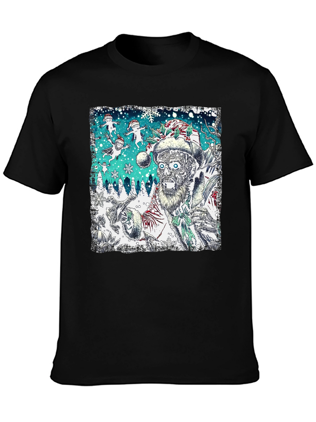 Zombie Santa Christmas Graphic Tee