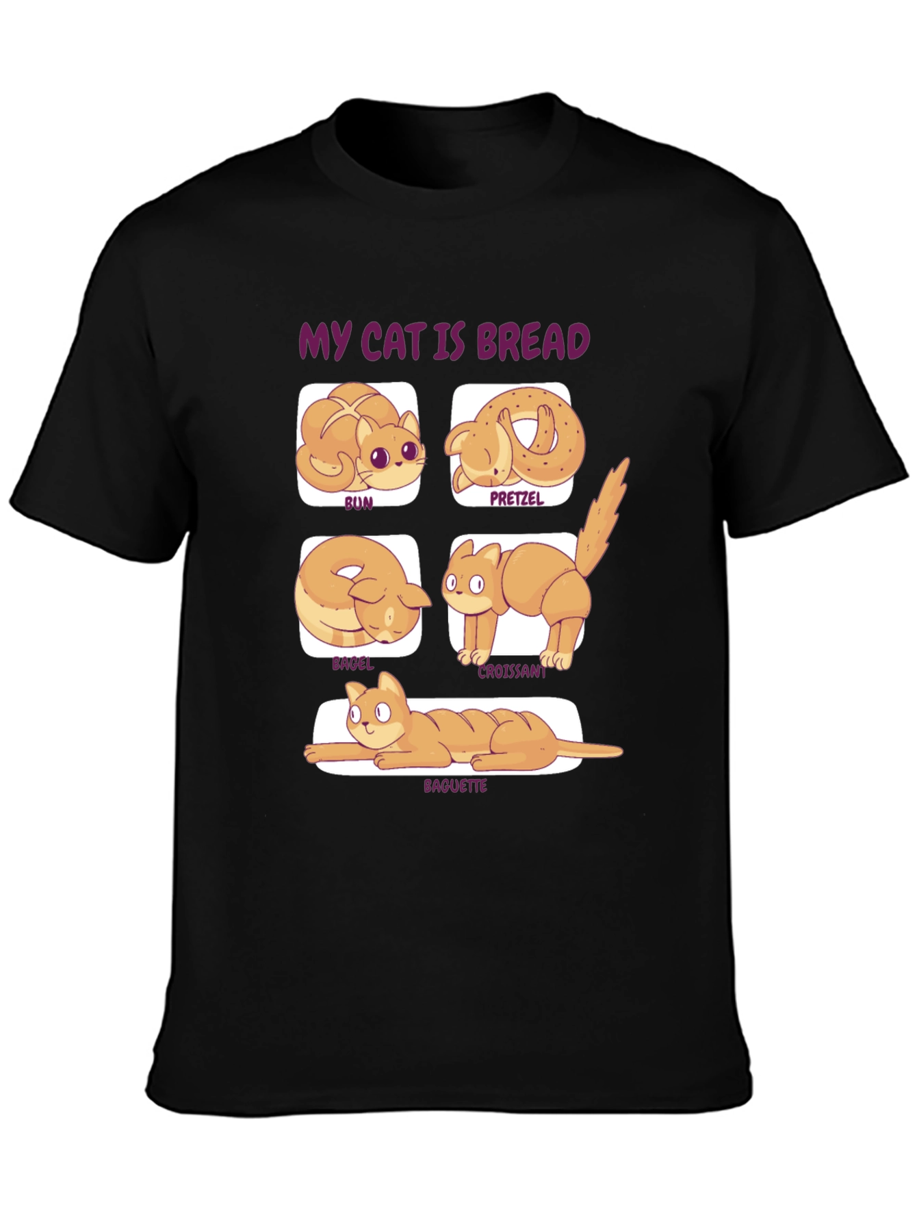 My Cat is Bread T-Shirt Novelty Food Tee