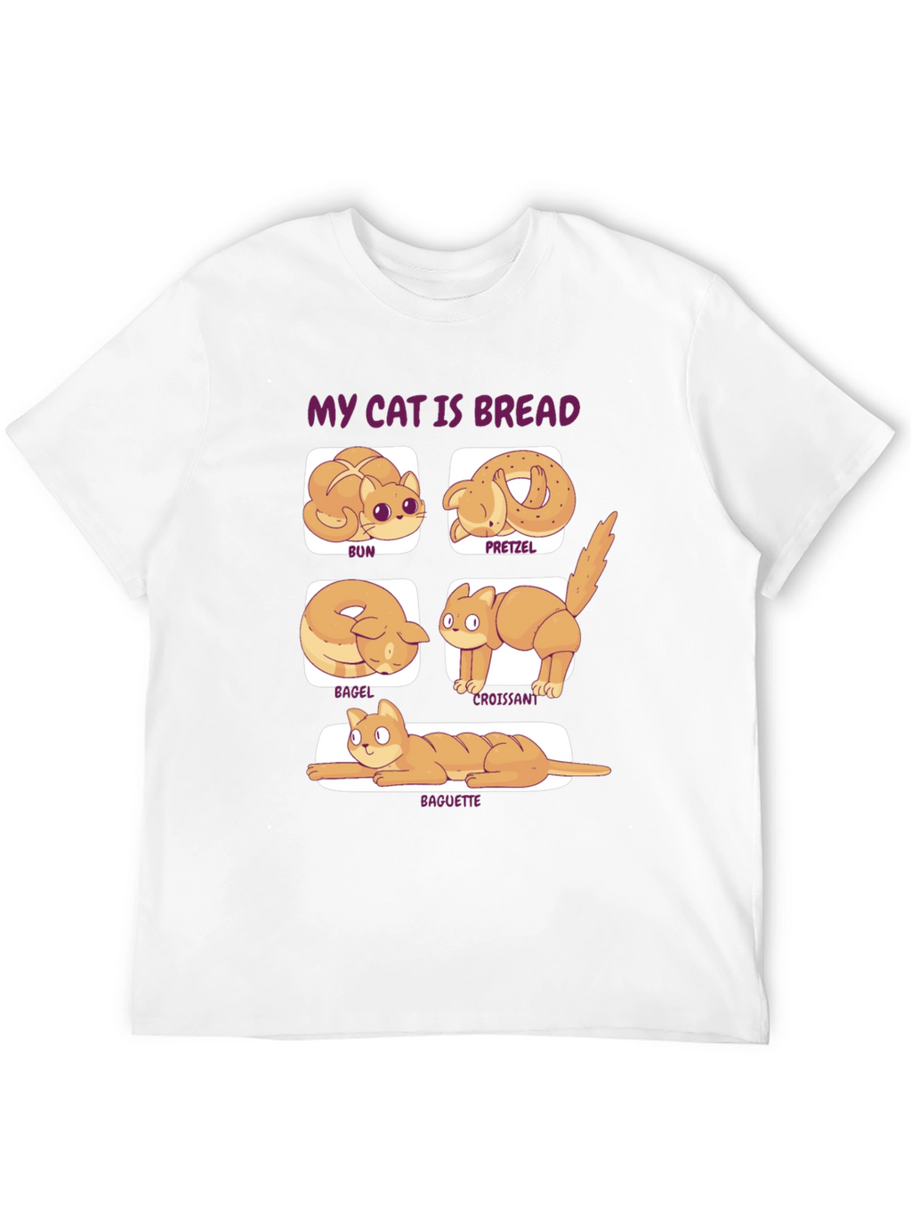 My Cat is Bread T-Shirt Novelty Food Tee