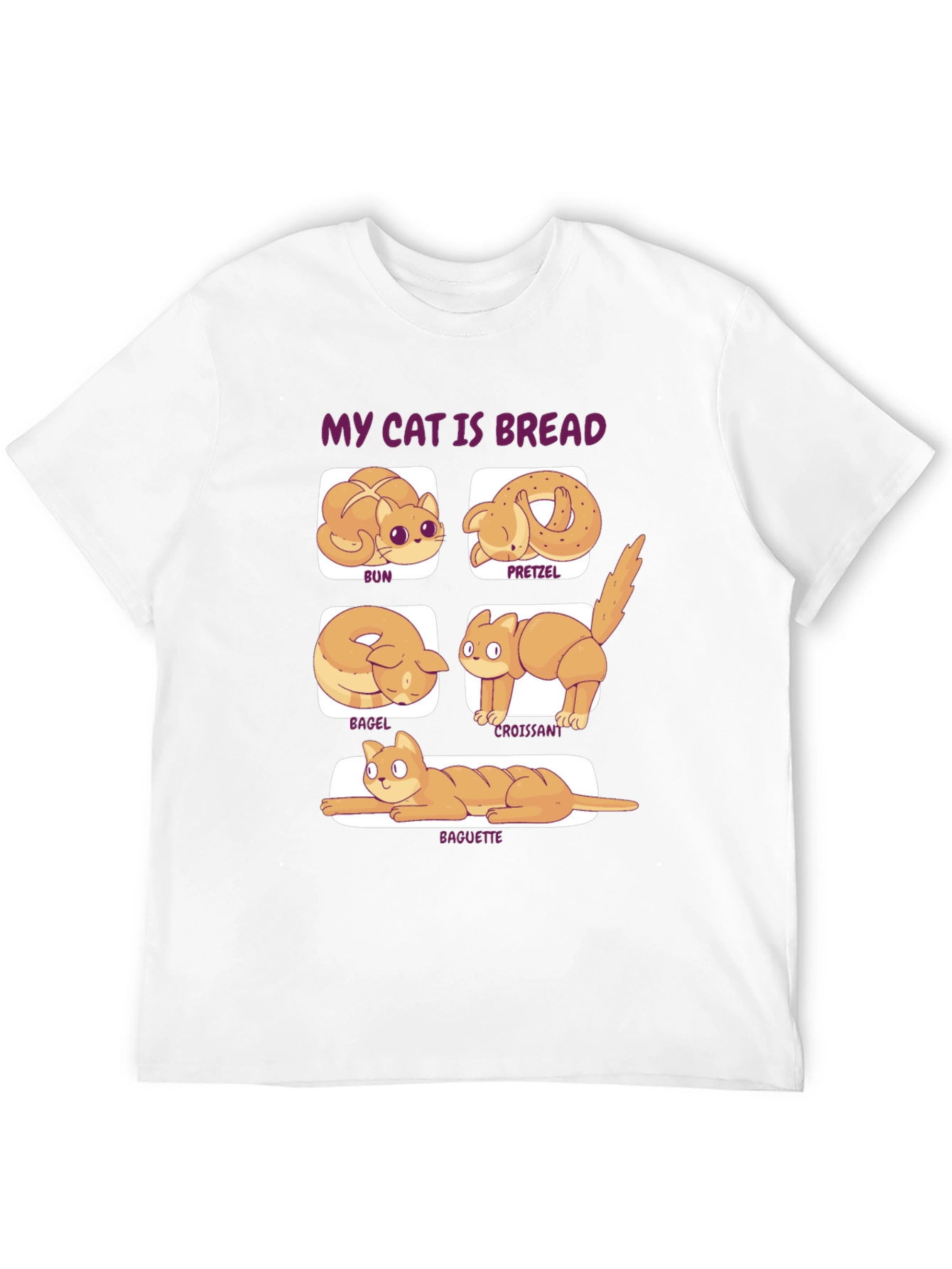 My Cat is Bread T-Shirt Novelty Food Tee