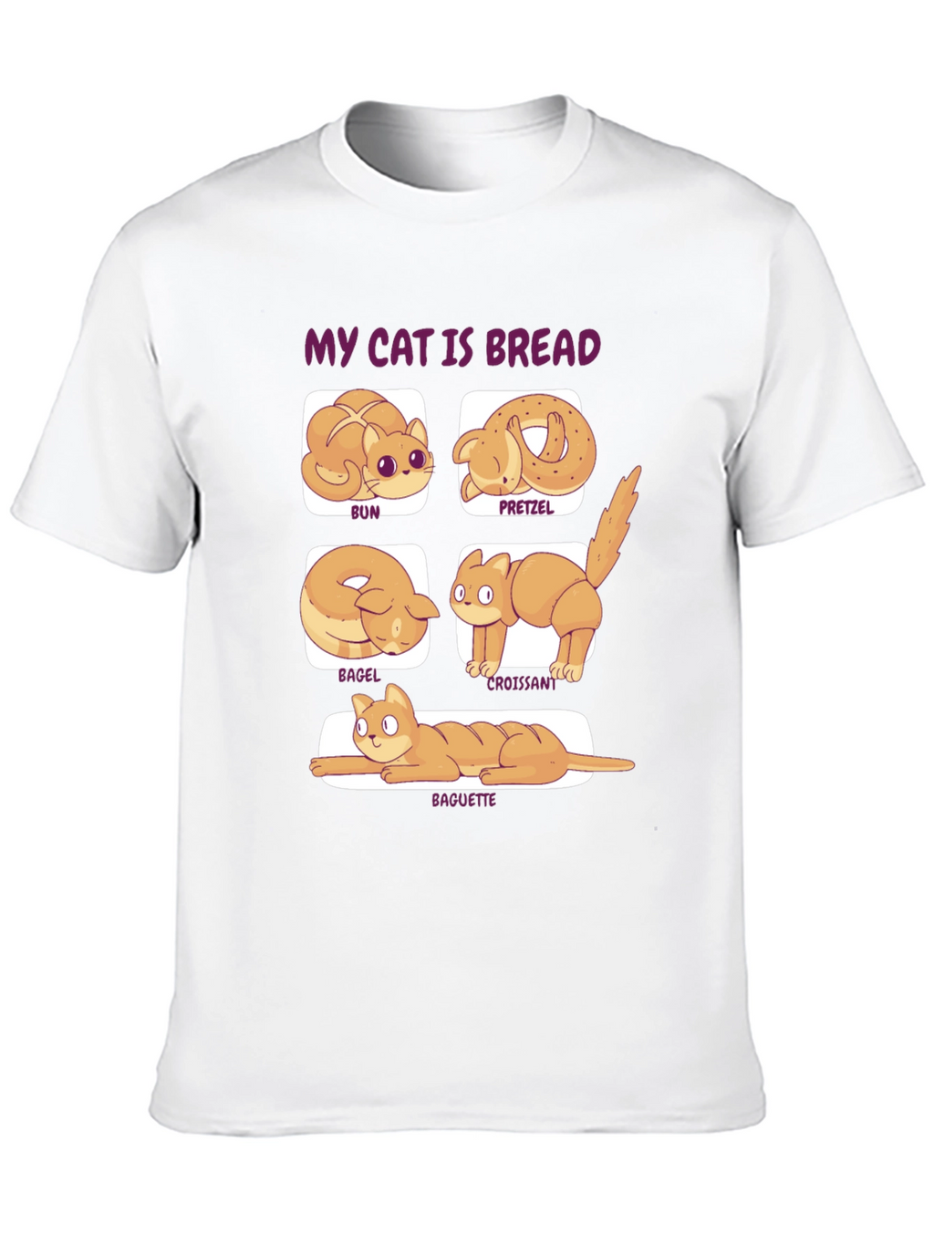 My Cat is Bread T-Shirt Novelty Food Tee