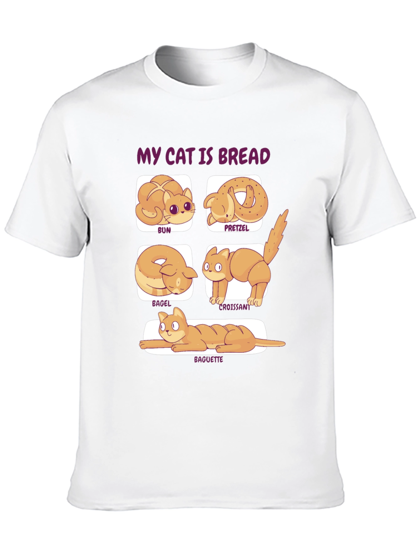 My Cat is Bread T-Shirt Novelty Food Tee