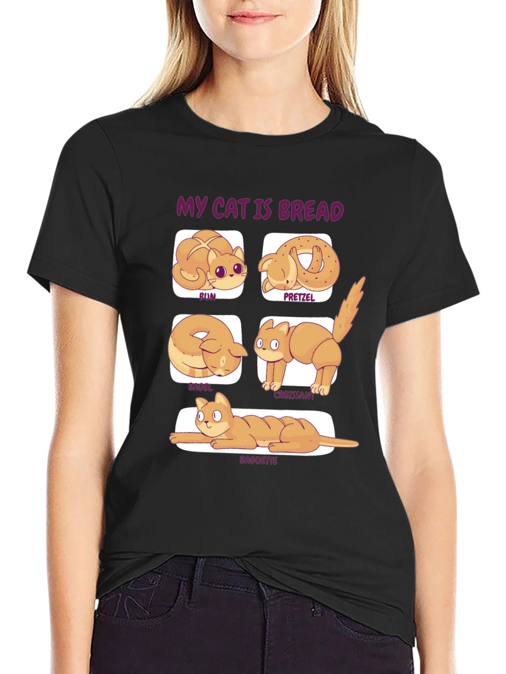 My Cat is Bread T-Shirt Novelty Food Tee